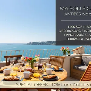 Villa Maison Picasso - Jacuzzi, Vue, Terrasse For 6, Antibes